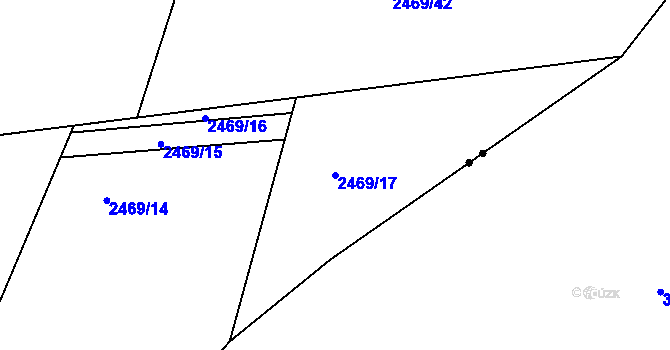 Parcela st. 2469/17 v KÚ Šumbark, Katastrální mapa