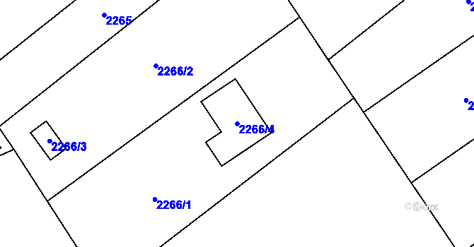 Parcela st. 2266/4 v KÚ Šumbark, Katastrální mapa
