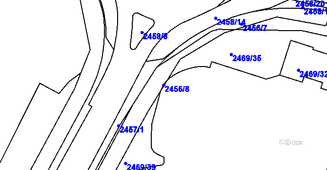 Parcela st. 2456/8 v KÚ Šumbark, Katastrální mapa