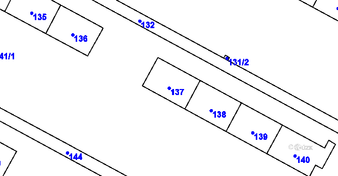 Parcela st. 137 v KÚ Šumbark, Katastrální mapa