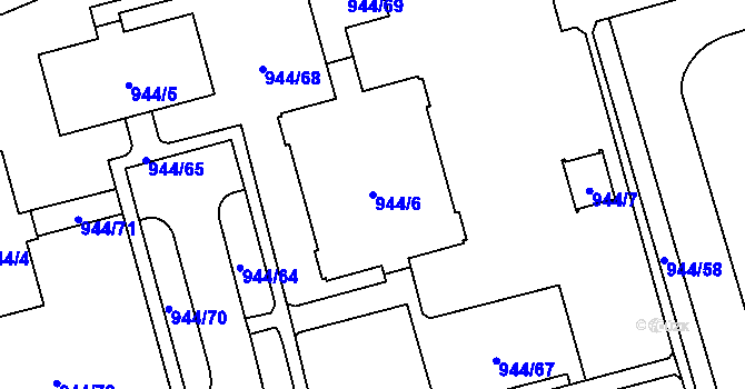 Parcela st. 944/6 v KÚ Šumbark, Katastrální mapa