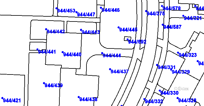 Parcela st. 944/444 v KÚ Šumbark, Katastrální mapa