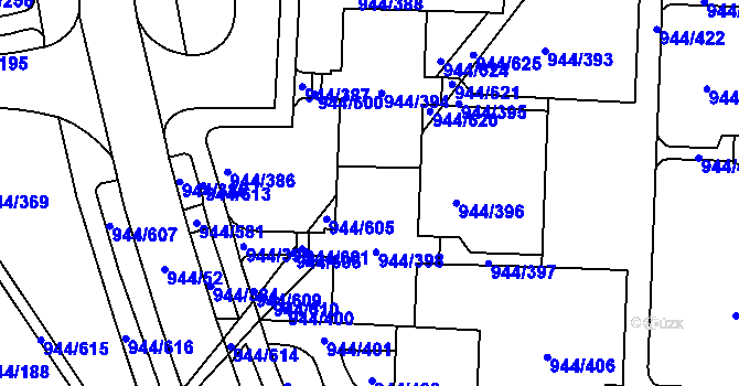 Parcela st. 944/569 v KÚ Šumbark, Katastrální mapa