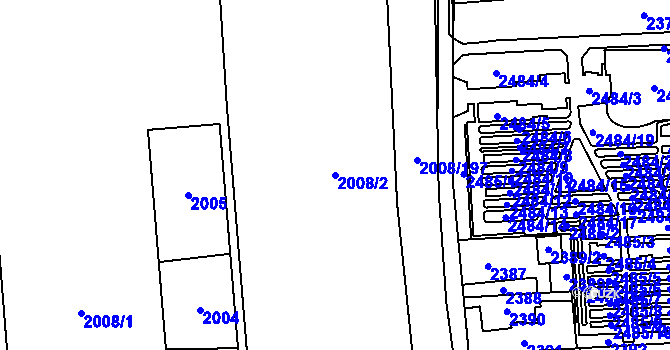 Parcela st. 2008/2 v KÚ Šumbark, Katastrální mapa