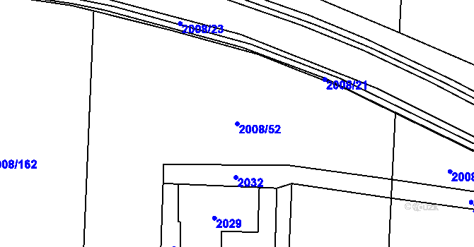Parcela st. 2008/52 v KÚ Šumbark, Katastrální mapa