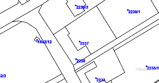 Parcela st. 2237 v KÚ Šumbark, Katastrální mapa