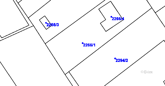 Parcela st. 2266/1 v KÚ Šumbark, Katastrální mapa