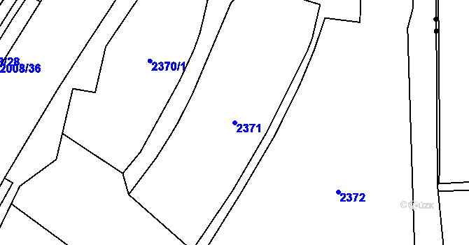 Parcela st. 2371 v KÚ Šumbark, Katastrální mapa