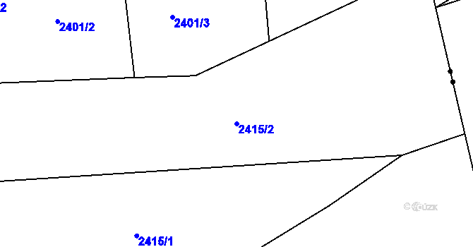 Parcela st. 2415/2 v KÚ Šumbark, Katastrální mapa