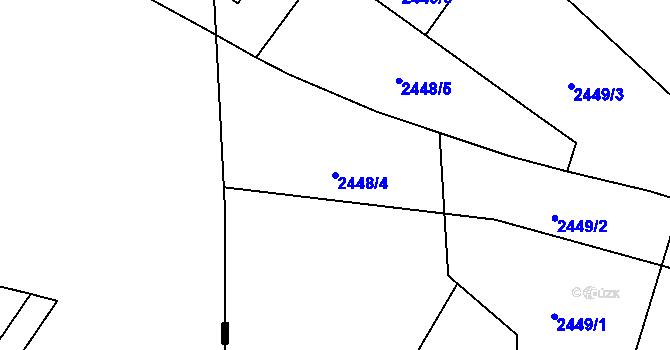 Parcela st. 2448/4 v KÚ Šumbark, Katastrální mapa
