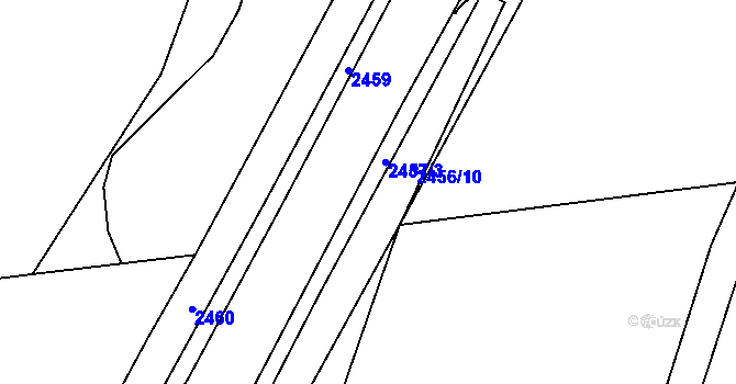 Parcela st. 2457 v KÚ Šumbark, Katastrální mapa