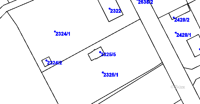 Parcela st. 2325/5 v KÚ Prostřední Suchá, Katastrální mapa