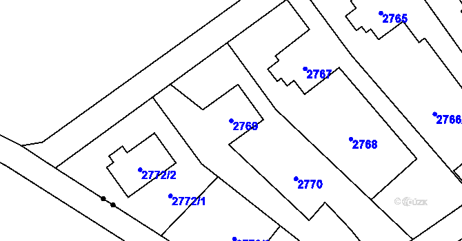 Parcela st. 2769 v KÚ Prostřední Suchá, Katastrální mapa
