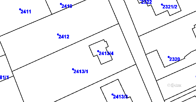Parcela st. 2413/4 v KÚ Dolní Suchá, Katastrální mapa