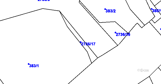 Parcela st. 2736/17 v KÚ Dolní Suchá, Katastrální mapa