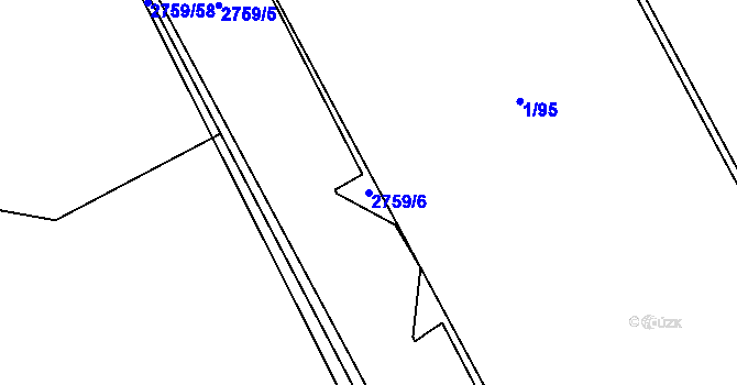 Parcela st. 2759/6 v KÚ Dolní Suchá, Katastrální mapa