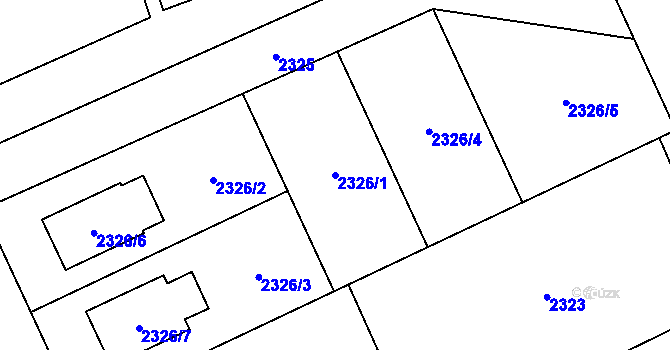 Parcela st. 2326/1 v KÚ Dolní Suchá, Katastrální mapa