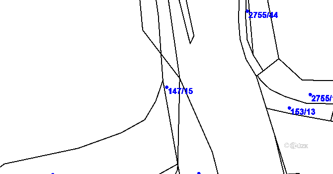 Parcela st. 147/15 v KÚ Dolní Suchá, Katastrální mapa