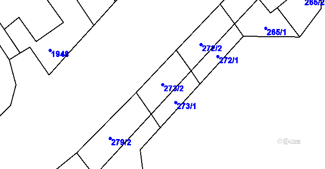 Parcela st. 273/2 v KÚ Dolní Suchá, Katastrální mapa
