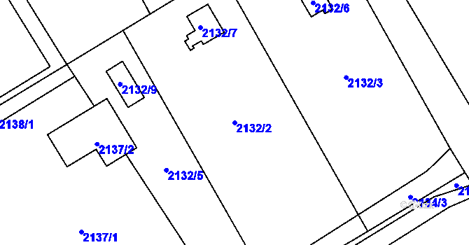 Parcela st. 2132/2 v KÚ Dolní Suchá, Katastrální mapa