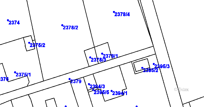 Parcela st. 2378/1 v KÚ Dolní Suchá, Katastrální mapa