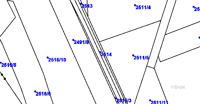 Parcela st. 2514 v KÚ Dolní Suchá, Katastrální mapa