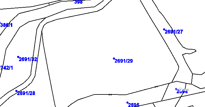 Parcela st. 2691/29 v KÚ Dolní Suchá, Katastrální mapa