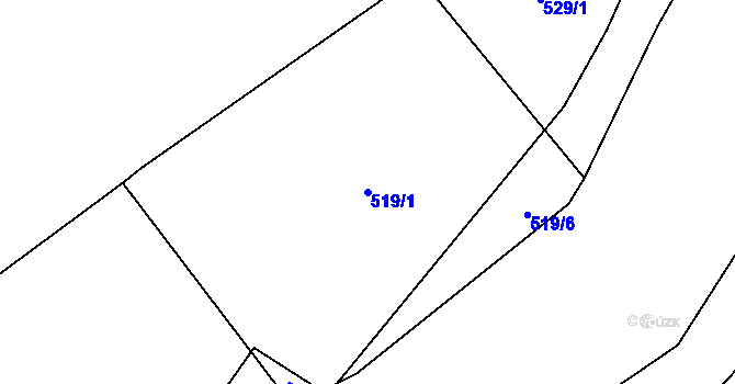 Parcela st. 519/1 v KÚ Dolní Suchá, Katastrální mapa