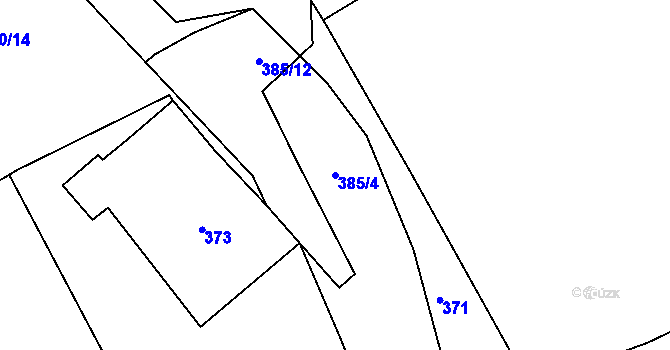 Parcela st. 385/4 v KÚ Dolní Suchá, Katastrální mapa