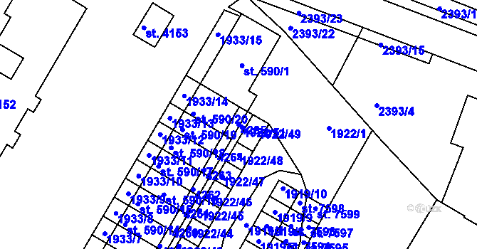 Parcela st. 4265 v KÚ Havlíčkův Brod, Katastrální mapa