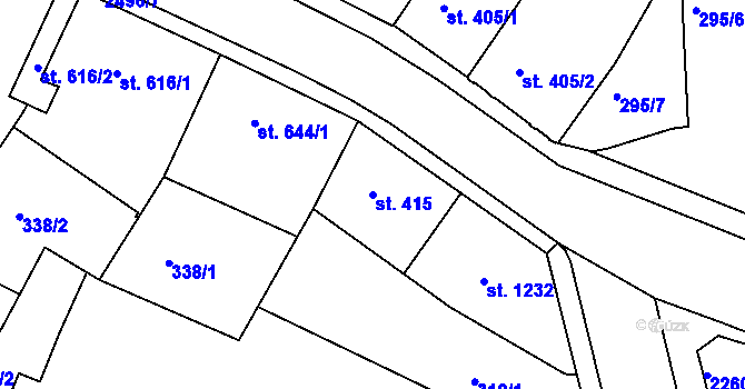 Parcela st. 415 v KÚ Havlíčkův Brod, Katastrální mapa