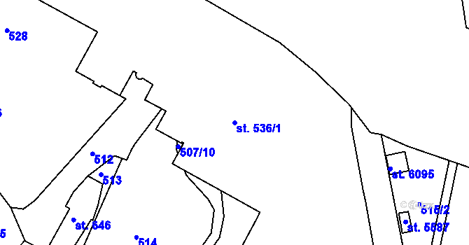 Parcela st. 536/1 v KÚ Havlíčkův Brod, Katastrální mapa