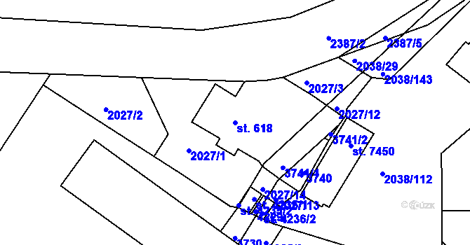 Parcela st. 618 v KÚ Havlíčkův Brod, Katastrální mapa
