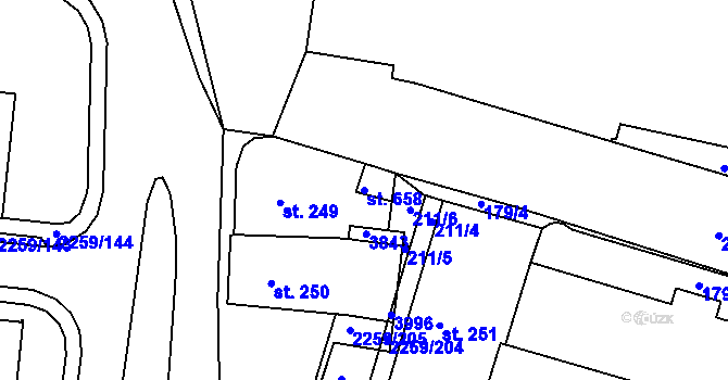 Parcela st. 658 v KÚ Havlíčkův Brod, Katastrální mapa