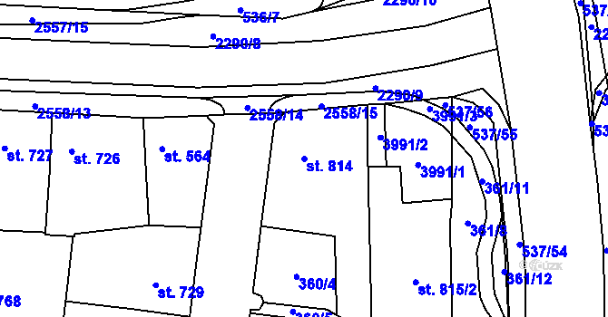 Parcela st. 814 v KÚ Havlíčkův Brod, Katastrální mapa