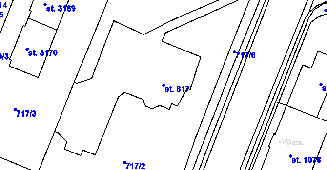 Parcela st. 817 v KÚ Havlíčkův Brod, Katastrální mapa