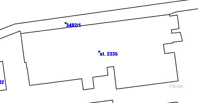 Parcela st. 2335 v KÚ Havlíčkův Brod, Katastrální mapa