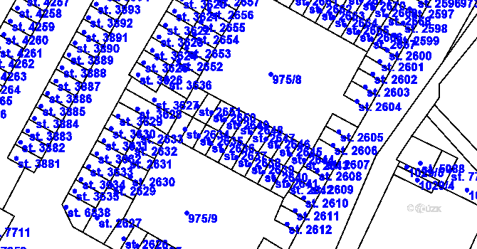 Parcela st. 2648 v KÚ Havlíčkův Brod, Katastrální mapa