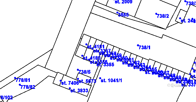 Parcela st. 3358 v KÚ Havlíčkův Brod, Katastrální mapa