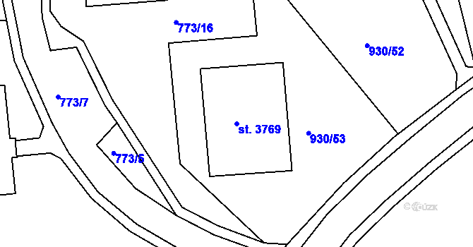Parcela st. 3769 v KÚ Havlíčkův Brod, Katastrální mapa