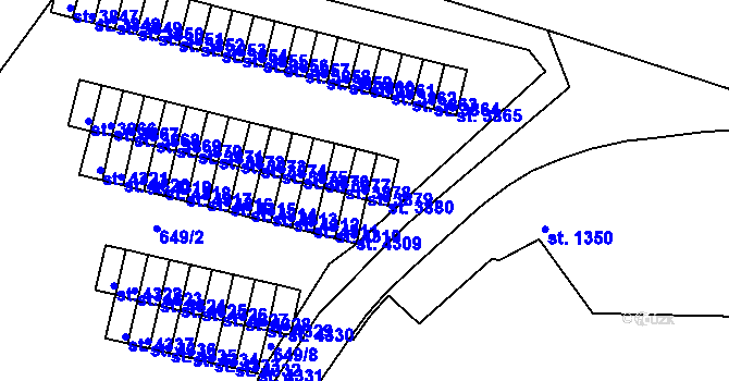 Parcela st. 3879 v KÚ Havlíčkův Brod, Katastrální mapa