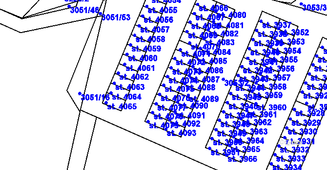 Parcela st. 4075 v KÚ Havlíčkův Brod, Katastrální mapa
