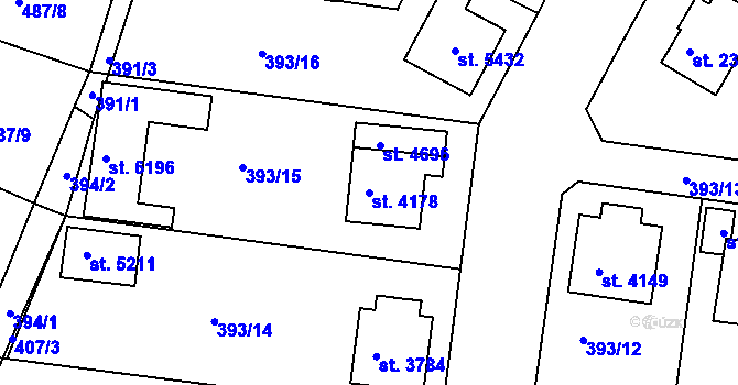 Parcela st. 4178 v KÚ Havlíčkův Brod, Katastrální mapa