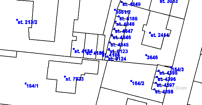 Parcela st. 4186 v KÚ Havlíčkův Brod, Katastrální mapa