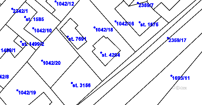 Parcela st. 4204 v KÚ Havlíčkův Brod, Katastrální mapa