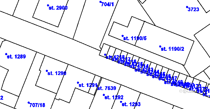 Parcela st. 4218 v KÚ Havlíčkův Brod, Katastrální mapa