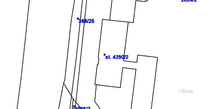 Parcela st. 4290/2 v KÚ Havlíčkův Brod, Katastrální mapa