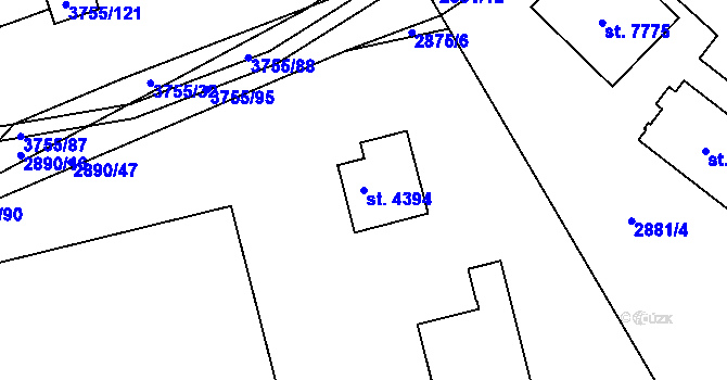 Parcela st. 4394 v KÚ Havlíčkův Brod, Katastrální mapa