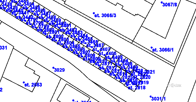 Parcela st. 4406 v KÚ Havlíčkův Brod, Katastrální mapa