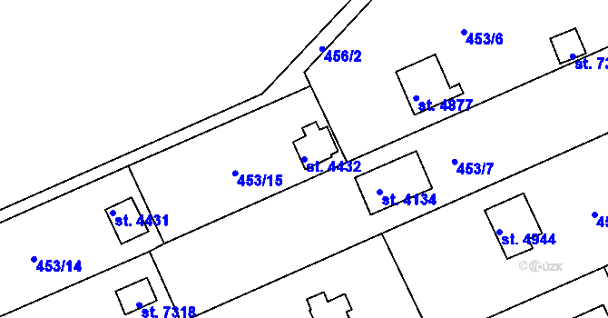 Parcela st. 4432 v KÚ Havlíčkův Brod, Katastrální mapa